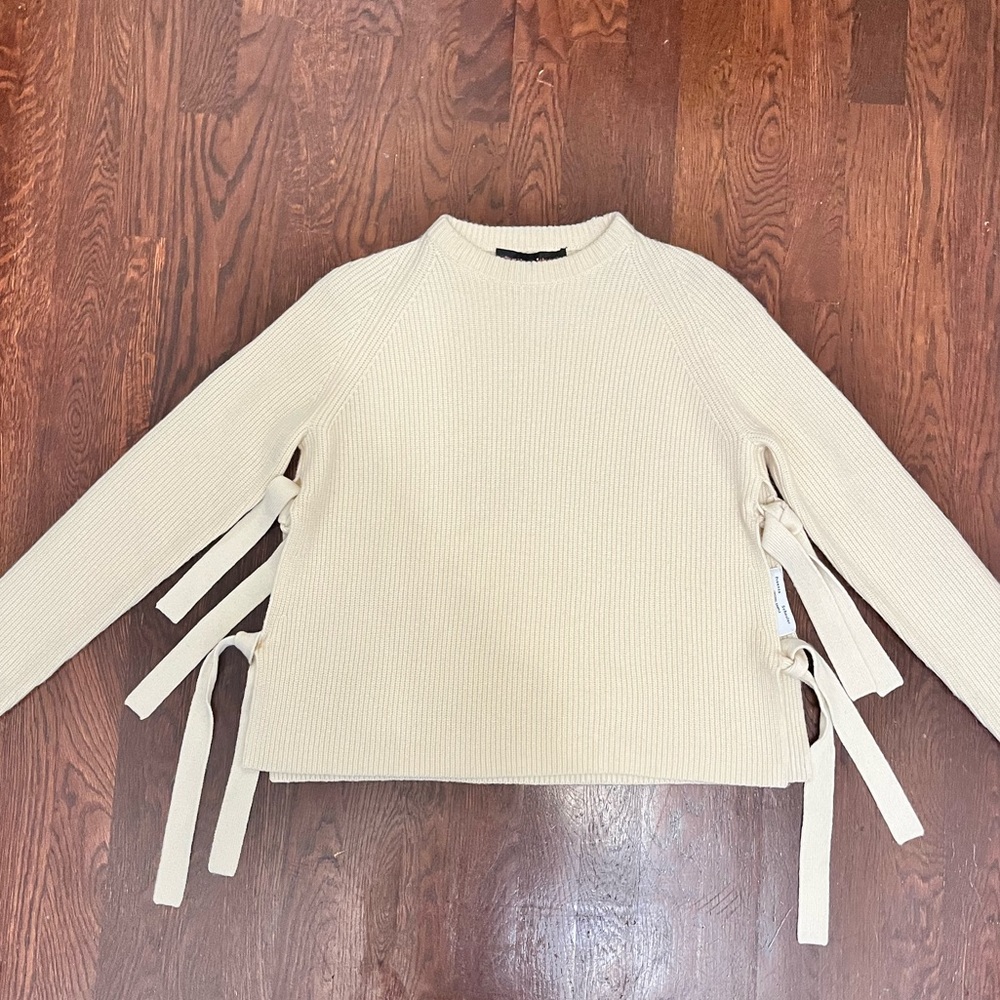 Proenza Schouler Brand New off-white Sweater with side tie. Never worn!